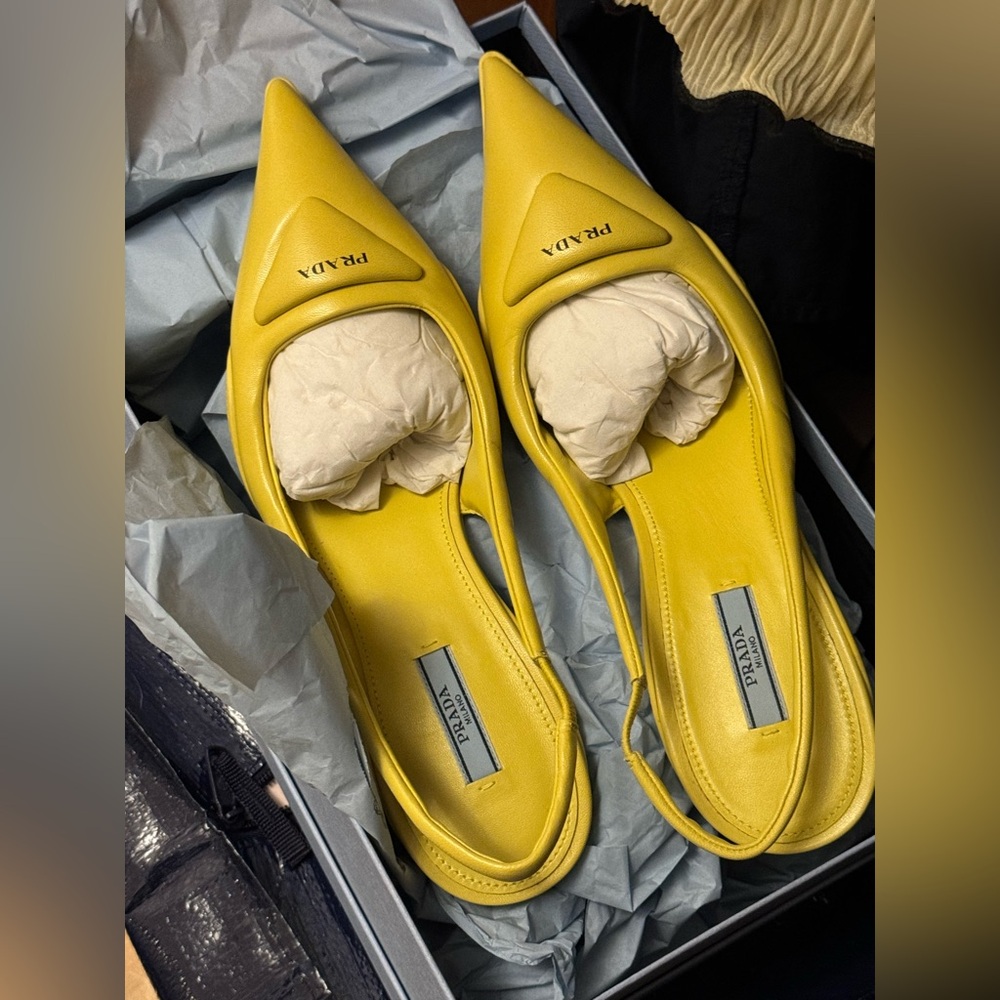 Prada sling back heels